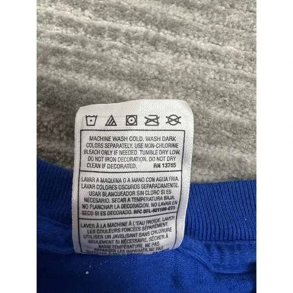 Vintage Fanning Island Shirt‎ Mens Medium Blue Short Sleeve Softeez Cotton - Picture 12 of 12